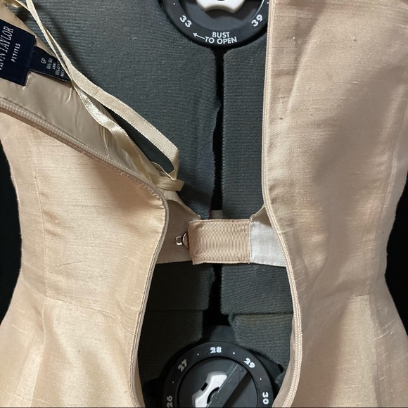 Ann Taylor cream silk strapless dress - Picture 3 of 4